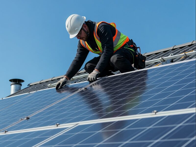 instalacion-de-paneles-solares-por-un-techador